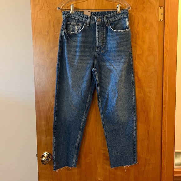 Ksubi Blue Denim Mens Designer Jeans Bullet Crop Blazed No Hem NWT